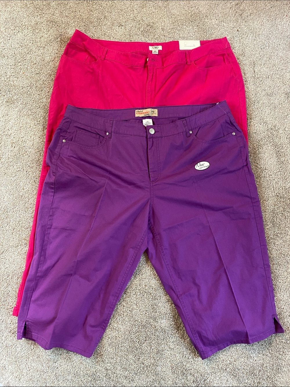 Lot of 2 Plus Size women’s Capri/Ankle length 26W Summer Stretch NWT Pants